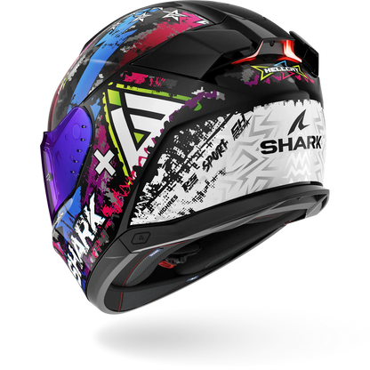 SHARK HELMET SKWAL I3 HELLCAT KUB BLACK BLUE FLUO YELLOW RED PINK