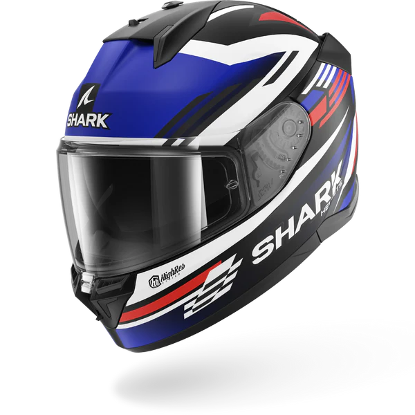 SHARK HELMET DSKWAL 3 FIRSTLAP KBR MATT BLACK BLUE RED
