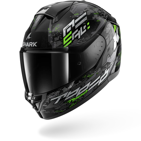 SHARK HELMET RIDILL 2 MOLOKAI KSG BLACK ANTHRACITE GREEN