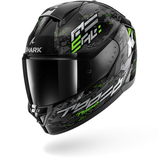 SHARK HELMET RIDILL 2 MOLOKAI KSG BLACK ANTHRACITE GREEN