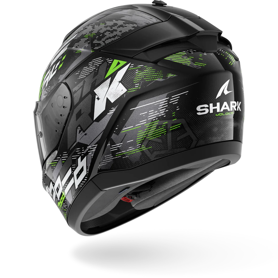 SHARK HELMET RIDILL 2 MOLOKAI KSG BLACK ANTHRACITE GREEN