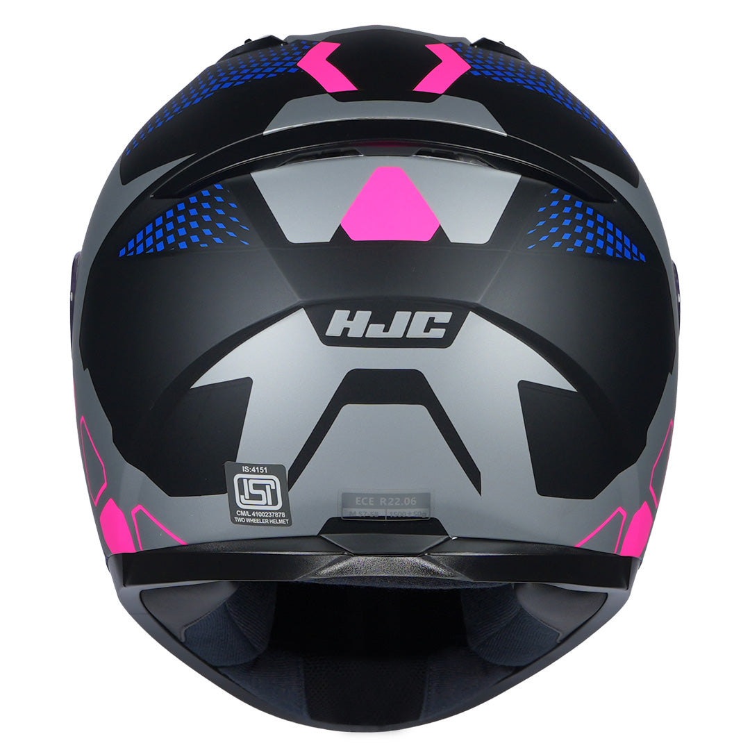 HJC HELMET C10 ASPA MC28SF MATT GREY BLUE PINK