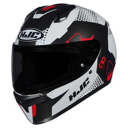 HJC HELMET C10 ASPA MC1 WHITE BLACK RED