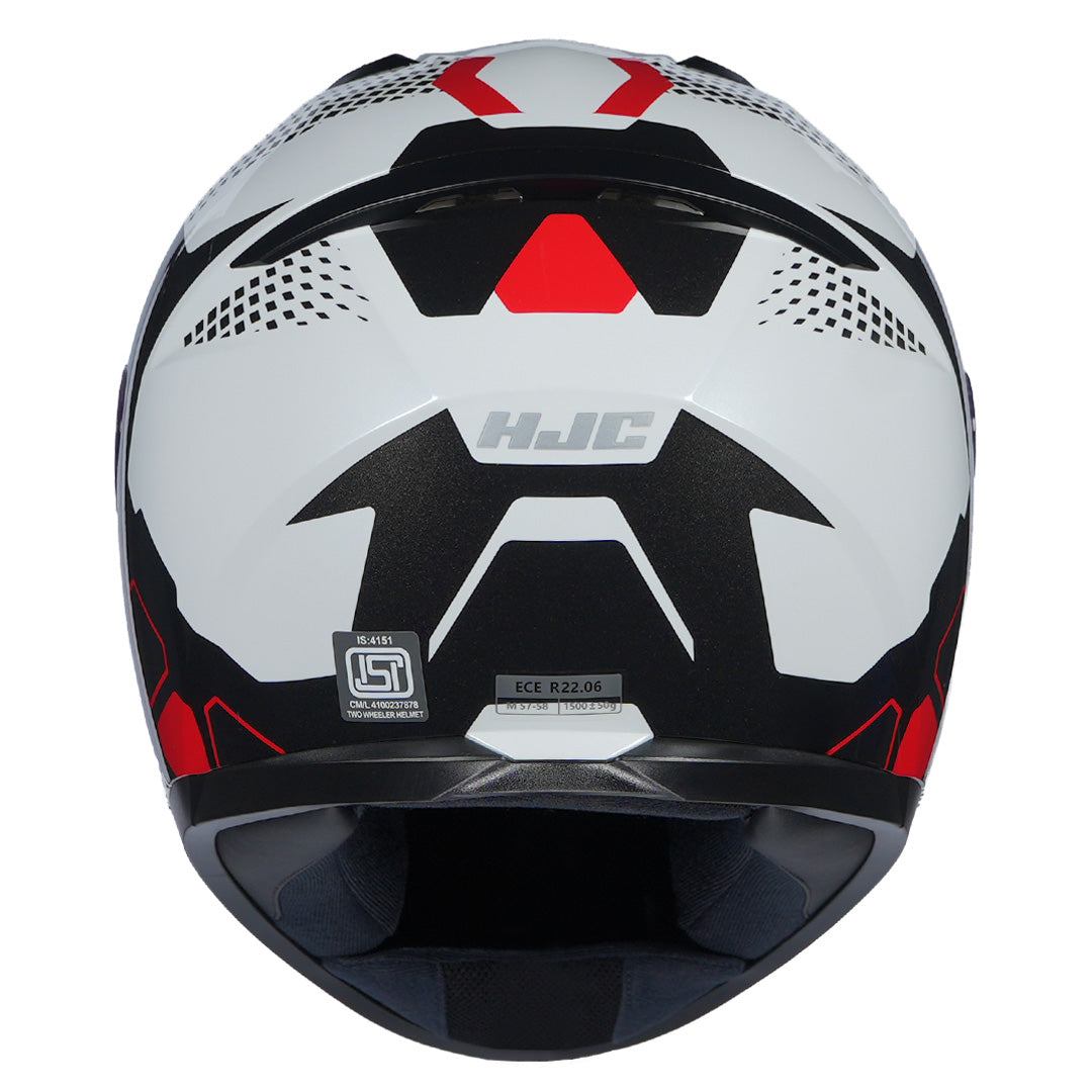 HJC HELMET C10 ASPA MC1 WHITE BLACK RED