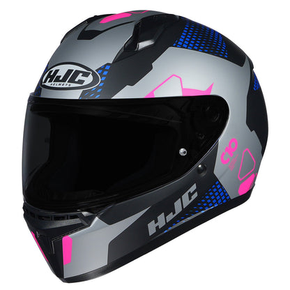 HJC HELMET C10 ASPA MC28SF MATT GREY BLUE PINK