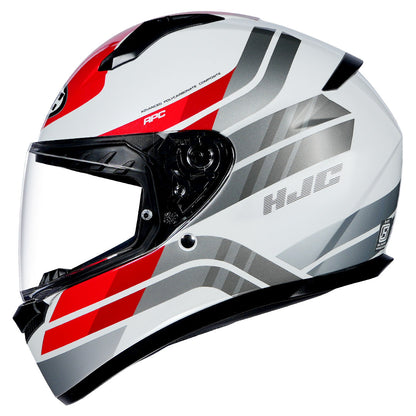 HJC HELMET C10 HIPER MC1 WHITE GREY RED