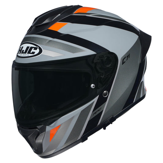 HJC HELMET FABER MC7 BLACK GREY ORANGE