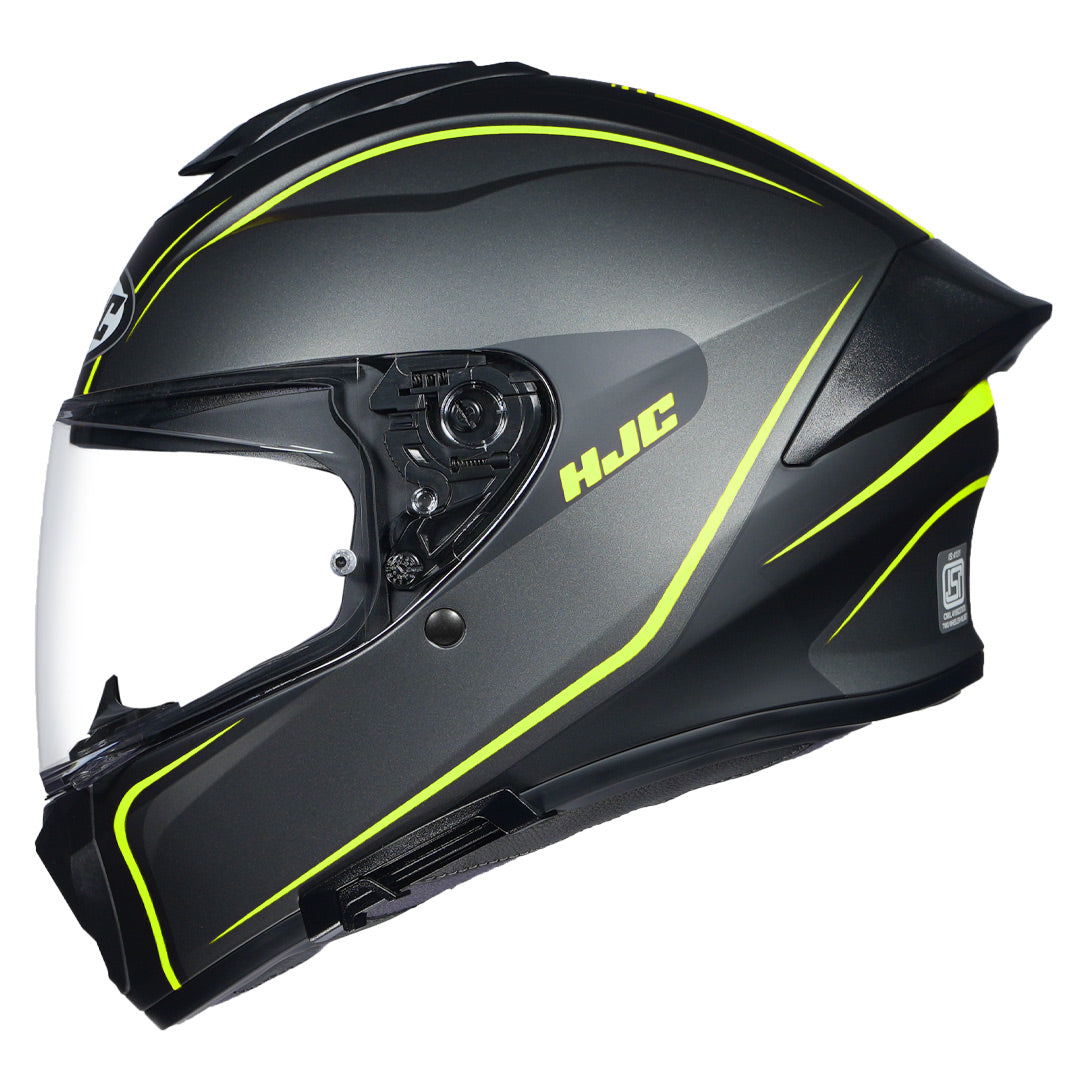 HJC HELMET C71 QUEZ MC3HSF MATT BLACK GREY FLUO YELLOW