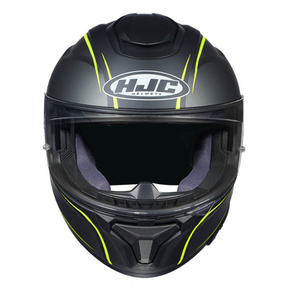HJC HELMET C71 QUEZ MC3HSF MATT BLACK GREY FLUO YELLOW