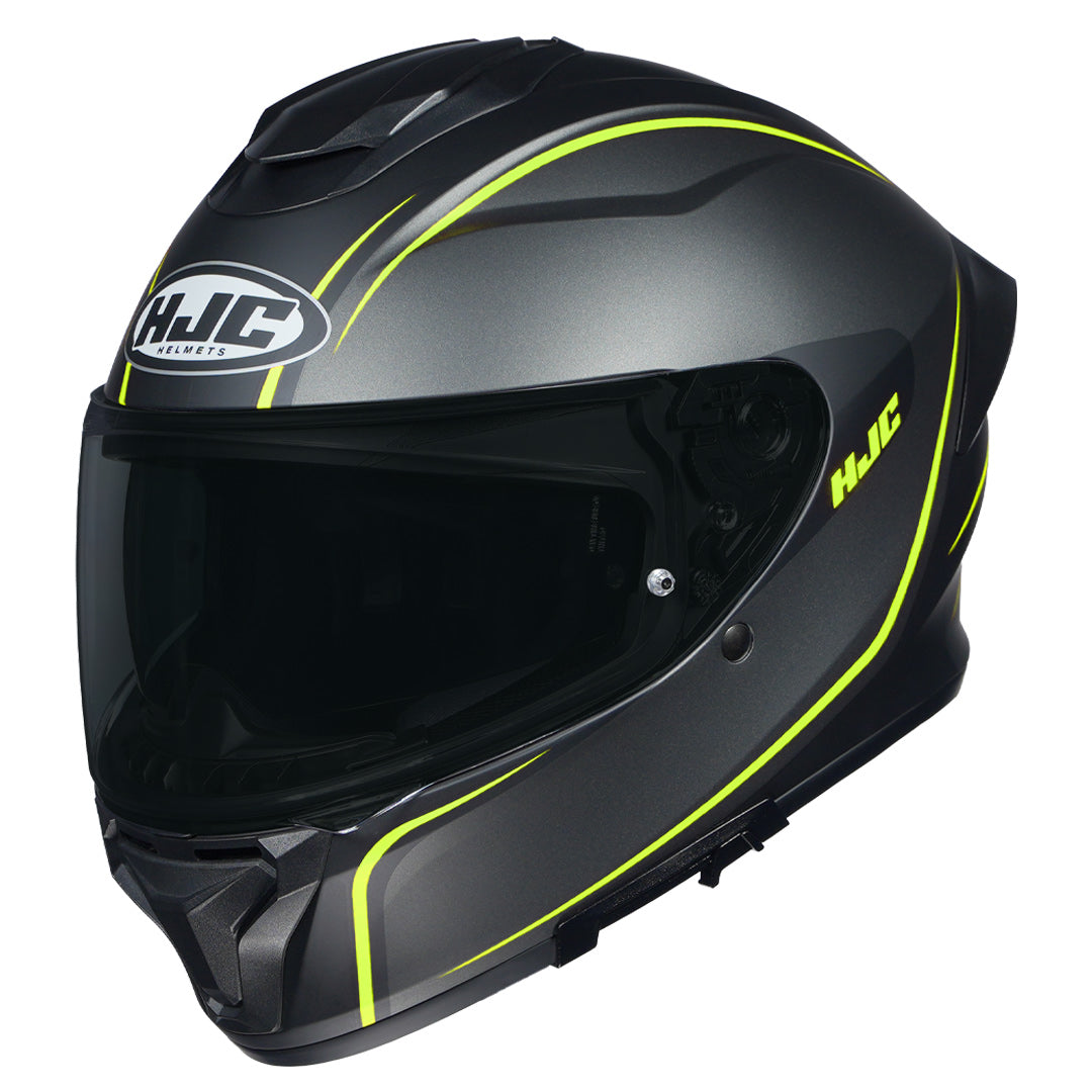 HJC HELMET C71 QUEZ MC3HSF MATT BLACK GREY FLUO YELLOW