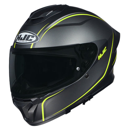 HJC HELMET C71 QUEZ MC3HSF MATT BLACK GREY FLUO YELLOW
