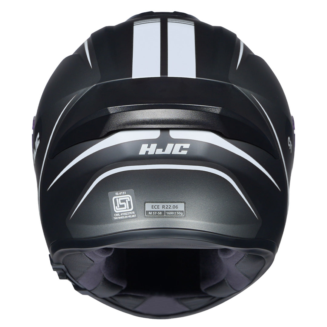 HJC HELMET C7X QUEZ MC5SF MATT BLACK GREY WHITE
