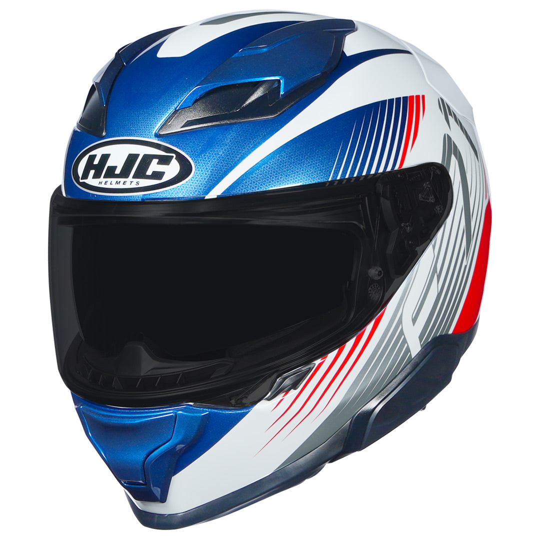 HJC HELMET F71 CATOS MC21 WHITE BLUE RED