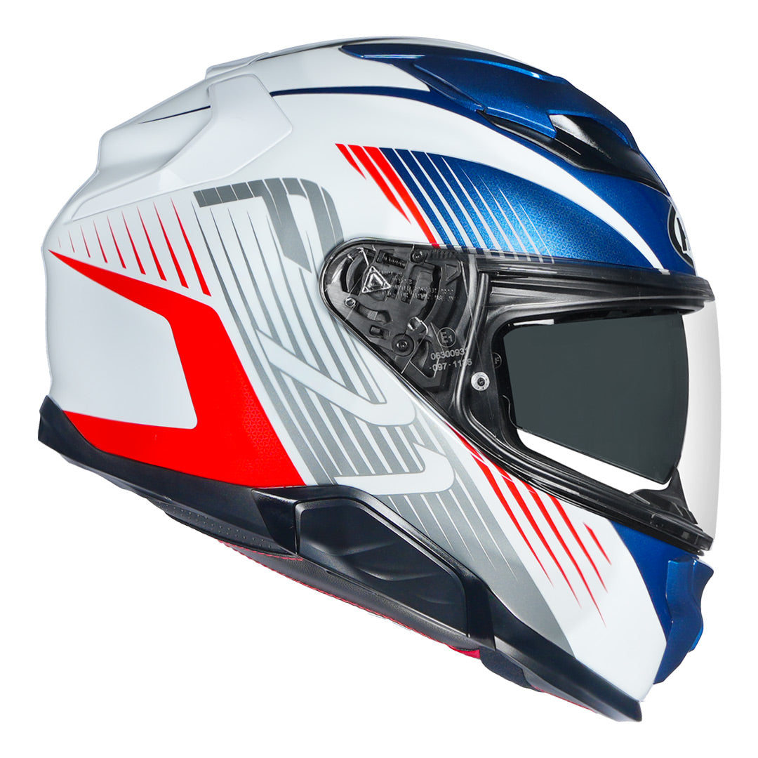 HJC HELMET F71 CATOS MC21 WHITE BLUE RED