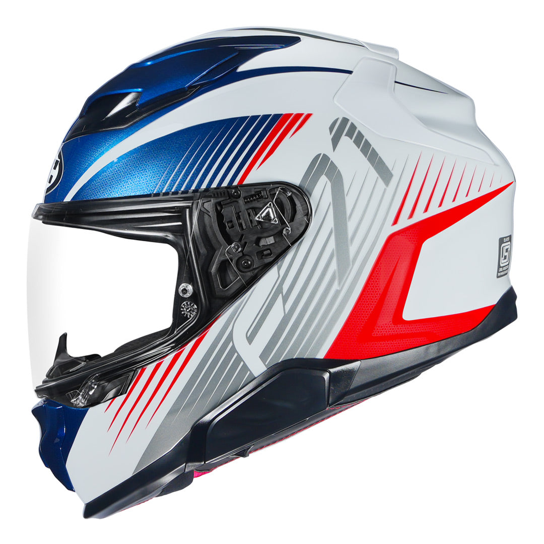 HJC HELMET F71 CATOS MC21 WHITE BLUE RED
