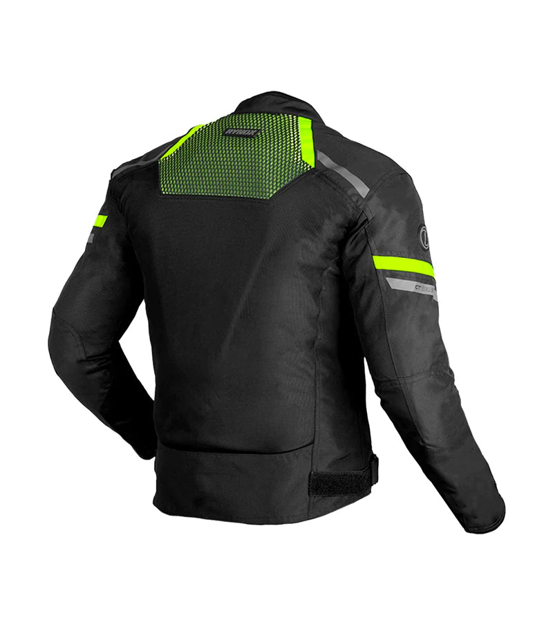 RYNOX JACKET HELIUM GT 3 BLACK HI-VIZ GREEN