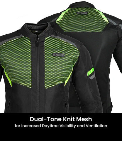 RYNOX JACKET HELIUM GT 3 BLACK HI-VIZ GREEN