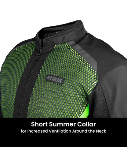 RYNOX JACKET HELIUM GT 3 BLACK HI-VIZ GREEN