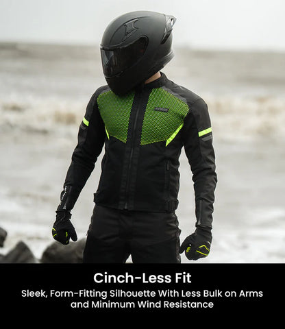 RYNOX JACKET HELIUM GT 3 BLACK HI-VIZ GREEN