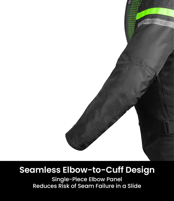 RYNOX JACKET HELIUM GT 3 BLACK HI-VIZ GREEN