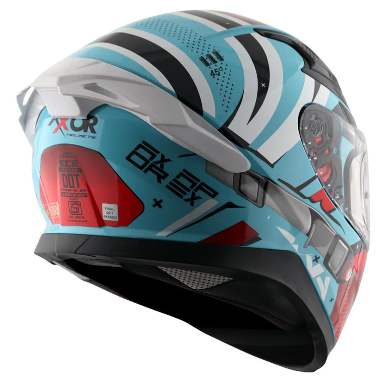 AXOR HELMET APEX HEX 2 BLUE RED