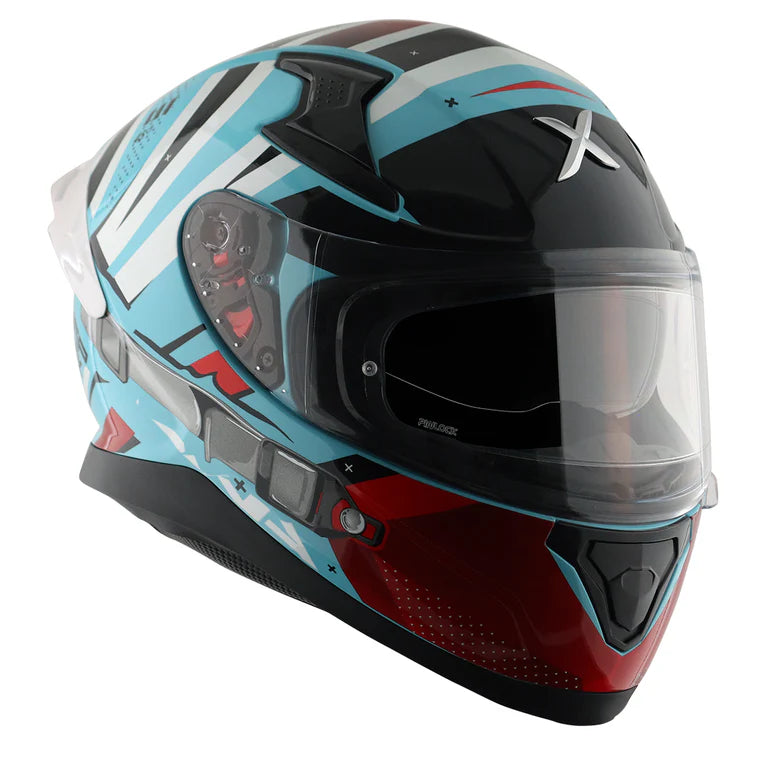 AXOR HELMET APEX HEX 2 BLUE RED