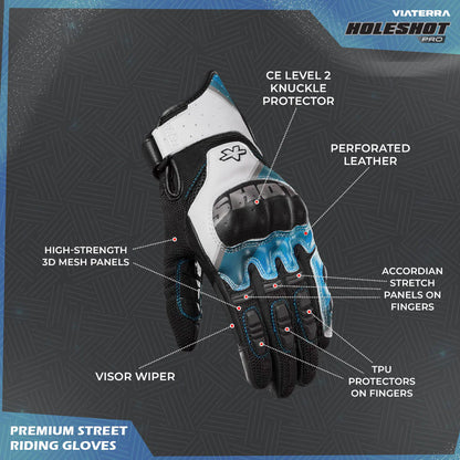 VIATERRA GLOVES HOLESHOT PRO BLACK