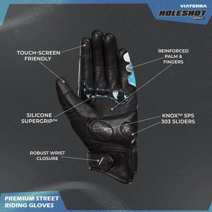 VIATERRA GLOVES HOLESHOT PRO BLACK