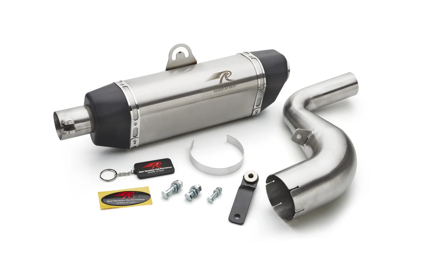 RED ROOSTER EXHAUST GALATIC MATT SILVER KTM DUKE 250/390 GEN 3