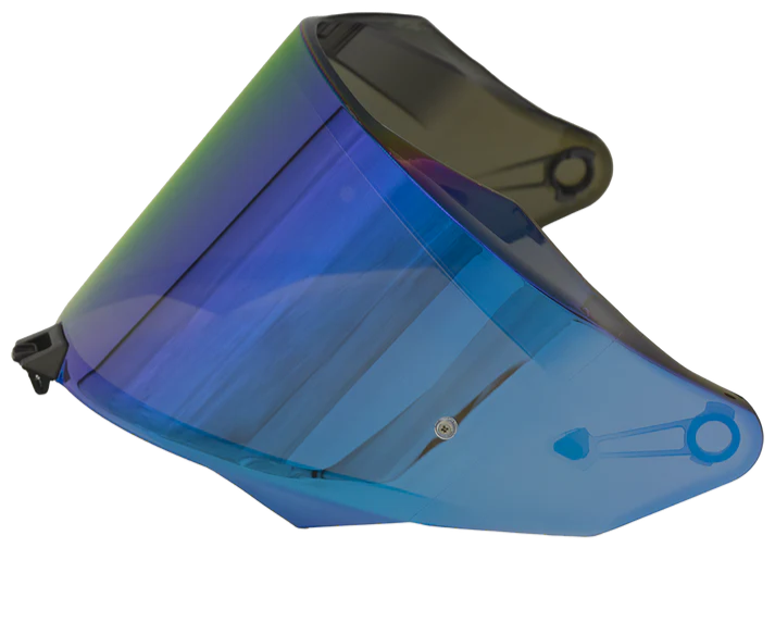 KYT VISOR IRIDIUM BLUE