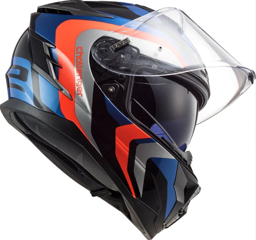 ls2 ff327 challenger helmet LS2 HELMET FF327 CHALLENGER GALATIC BLUE FLURO ORANGE – Babloo Motors