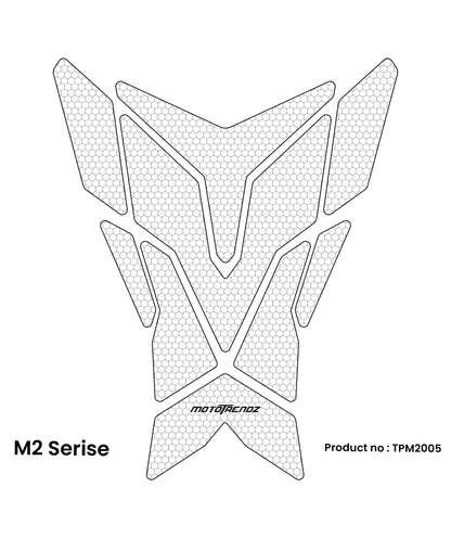 MOTOTRENDZ TANK PAD M2 CLEAR W PATTERN
