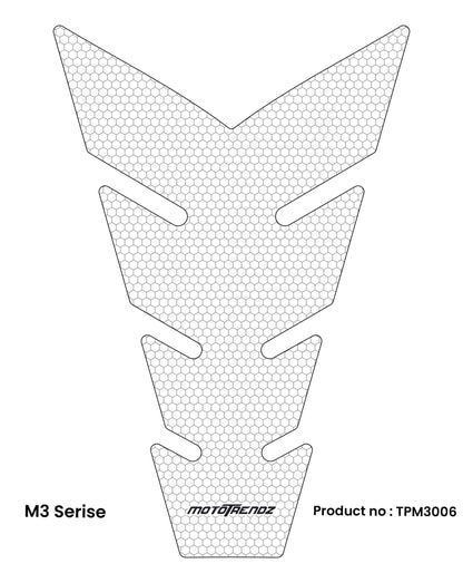 MOTOTRENDZ TANK PAD M3 CLEAR W PATTERN