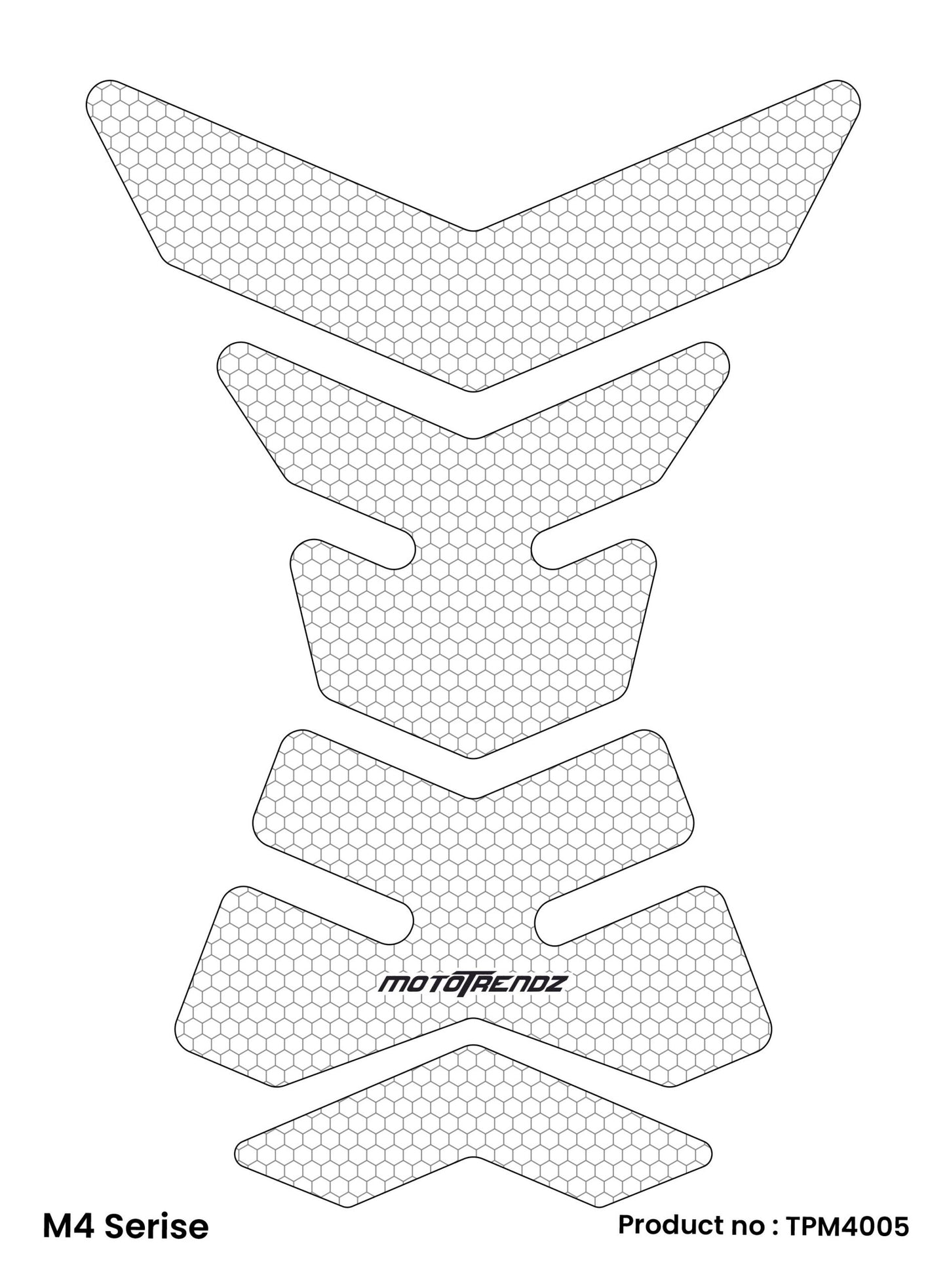 MOTOTRENDZ TANK PAD M4 CARBON FIBER