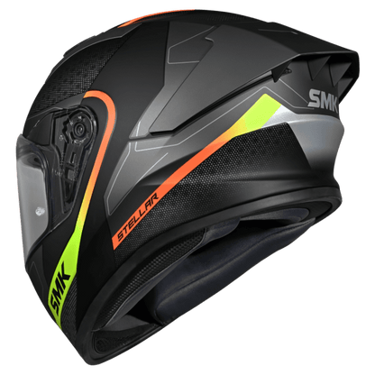 SMK HELMET STELLAR SP FLIGHT BLACK GREY FLUO YELLOW (GL264)