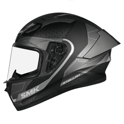 SMK HELMET STELLAR SP FLIGHT MATT BLACK GREY (MA266)
