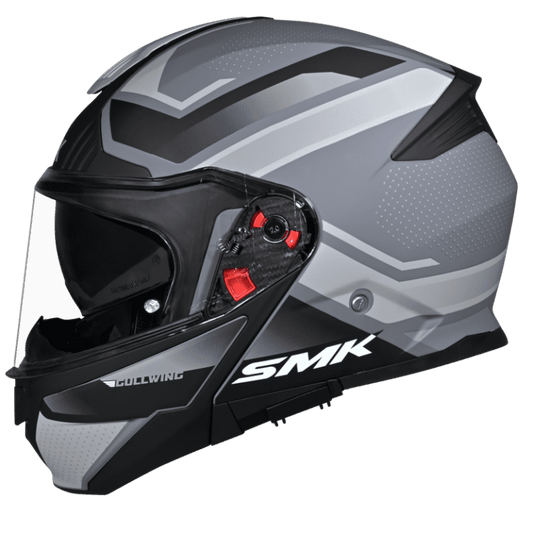 SMK HELMET GULLWING SUPERTOUR MATT GREY WHITE (GL633)