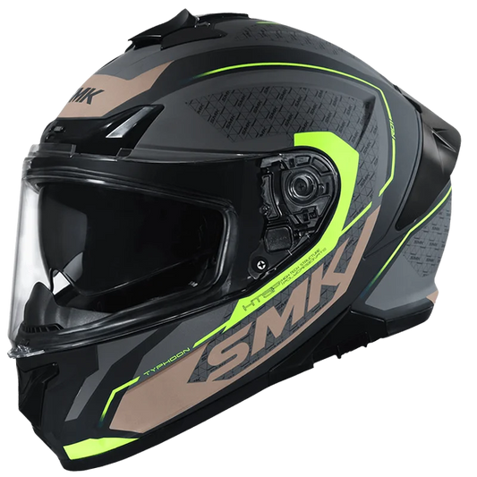 SMK HELMET TYPHOON RD1 BLACK GREY FLUO YELLOW (GL264)