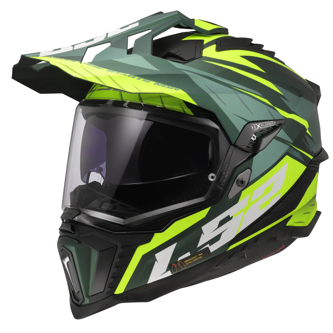 LS2 HELMET MX701 SPIRE GREEN HIVIS YELLOW