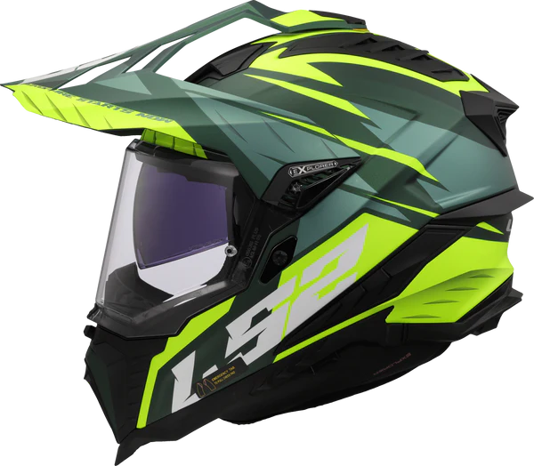 LS2 HELMET MX701 SPIRE GREEN HIVIS YELLOW
