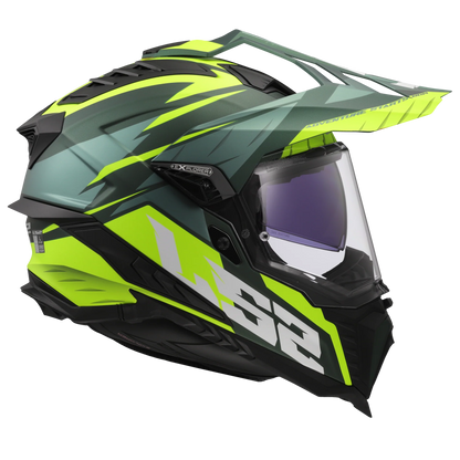 LS2 HELMET MX701 SPIRE GREEN HIVIS YELLOW