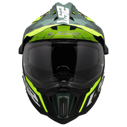 LS2 HELMET MX701 SPIRE GREEN HIVIS YELLOW