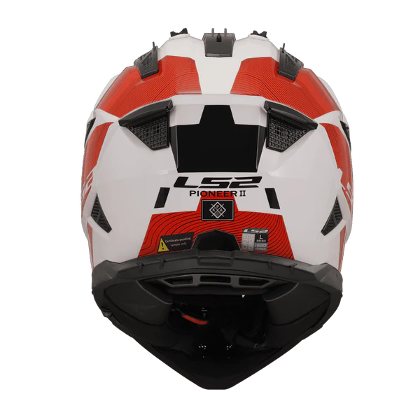 LS2 HELMET MX436 PIONEER II HILL WHITE RED