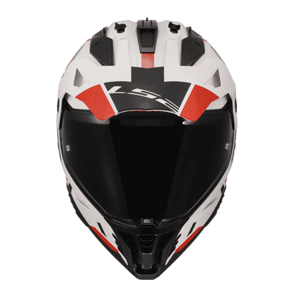 LS2 HELMET MX436 PIONEER II HILL WHITE RED