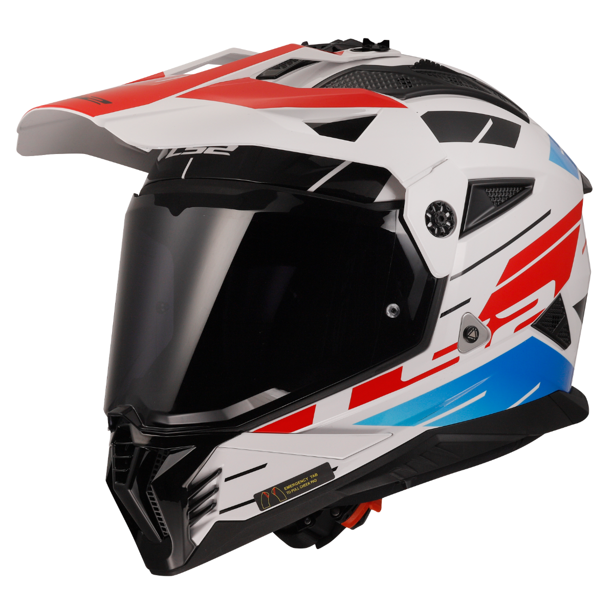 HELMET LS2 MX436 PIONEER II NAMIB WHITE BLUE RED