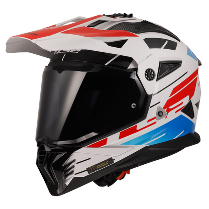 HELMET LS2 MX436 PIONEER II NAMIB WHITE BLUE RED