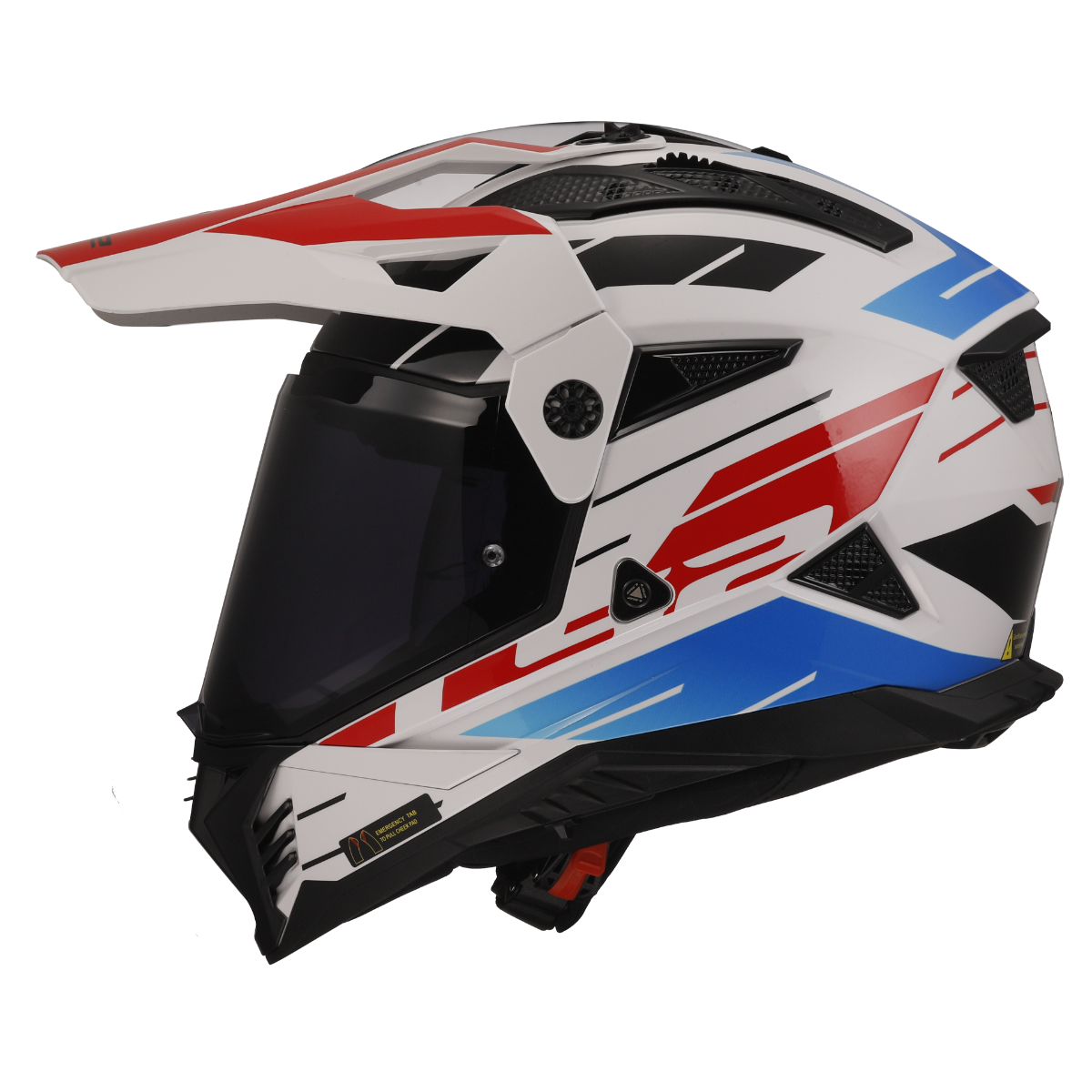 HELMET LS2 MX436 PIONEER II NAMIB WHITE BLUE RED