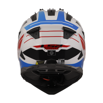 HELMET LS2 MX436 PIONEER II NAMIB WHITE BLUE RED