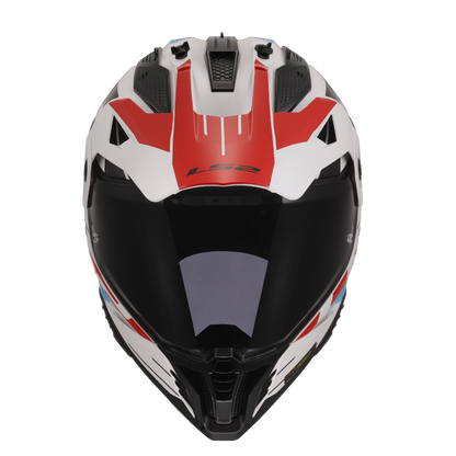 HELMET LS2 MX436 PIONEER II NAMIB WHITE BLUE RED