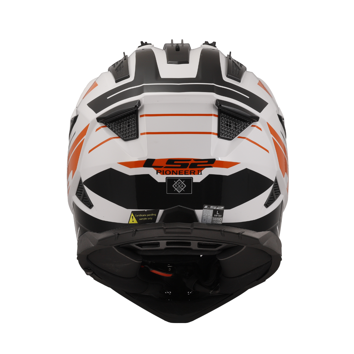 HELMET LS2 MX436 PIONEER II NAMIB WHITE ORANGE